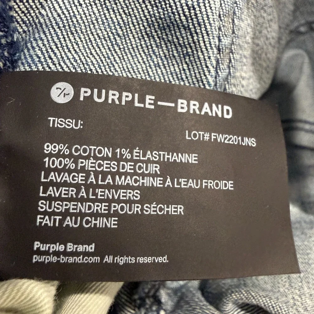 Purple Brand Jeans Mens 36 (fits 34x33) P001‎ Slim Skinny Distressed Hem Denim